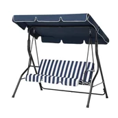 Huśtawki - Huśtawka Ogrodowa Niebiesko-biała Chaplin - miniaturka - grafika 1