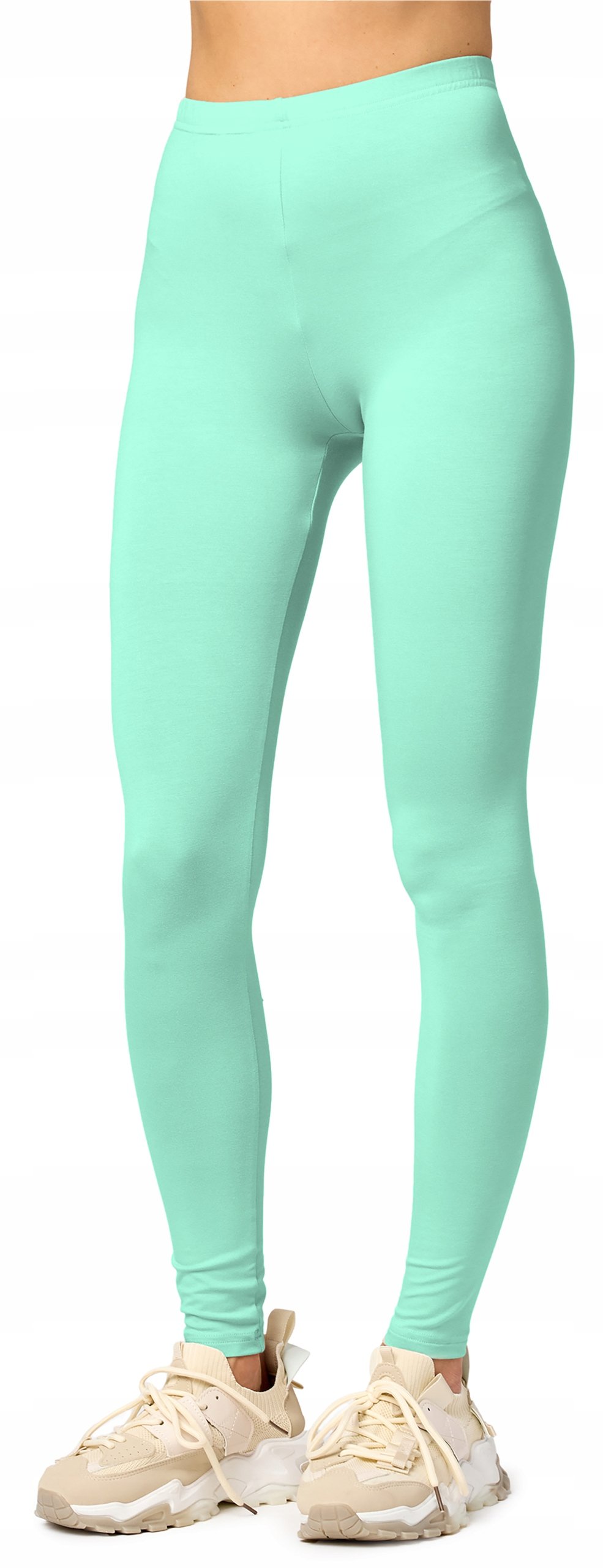 Merry Style Legginsy Klasyczne Długie damskie wiskoza MS10-143 Miętowy XL