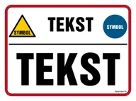 Systemy ekspozycyjne i znaki informacyjne - ZNAK NA ZAMÓWIENIE WZÓR B-021, TS - PŁYTA TD FOTOLUMINESCENCYJNA; (600X450MM) - miniaturka - grafika 1