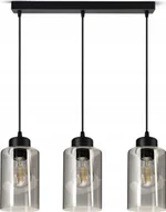 Lampy sufitowe - Lampa Wisząca Sufitowa Żyrandol Czarna Szklana Glass Tube 535-BZ3 LED E27 - miniaturka - grafika 1