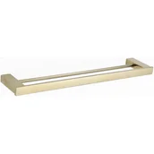 Półki łazienkowe - Mexen Pavo podwójny wieszak na ręcznik, złoty - miniaturka - grafika 1