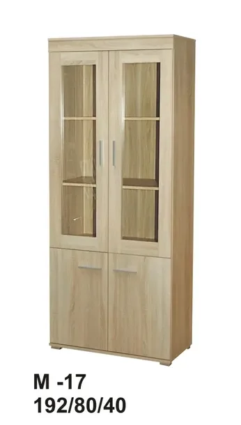 Komoda witryna Marino M17 dąb sonoma 80cm solidna