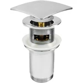 Korki do umywalek - Deante Click-Clack Korek click clack uniwersalny kwadratowy z przelewem z tuleją NHC 011U NHC 011U - miniaturka - grafika 1