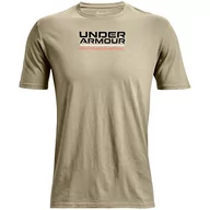 Koszulki męskie - Under Armour Wielokolorowe pudełko logo top z krótkim rękawem męski, S, szary - miniaturka - grafika 1