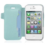 Etui i futerały do telefonów - Etui Cadorabo do Apple iPhone 4 / iPhone 4S - Etui w kolorze ICY BLUE? Etui na telefon komórkowy z funkcją podstawki i gniazdem na kartę w ultra cienkiej konstrukcji - Etui Pokrowiec Etui ochronne Etui Książka - miniaturka - grafika 1