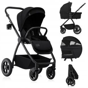Wózek wielofunkcyjny 2w1 spacerówka + gondola XL materac LIONELO MERIL 2IN1 - Wózki dziecięce - miniaturka - grafika 1