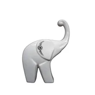 Figurki dekoracyjne - Figurka szkliwiona słoń Modern gruby Swarovski 23 cm Souvenire - miniaturka - grafika 1