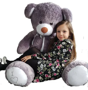 Duży Miś Pluszowy Przytulanka Pluszak Maskotka 160 Cm (Kolor: Szary) - Maskotki i pluszaki - miniaturka - grafika 1