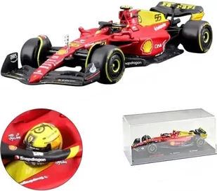 F1 FERRARI F1-75 MONZA #55 Sainz KASK BBurago 1:43 - Samochody i pojazdy dla dzieci - miniaturka - grafika 1