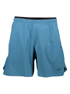 Reebok Szorty sportowe "Strength 3.0" w kolorze błękitnym - Spodenki męskie - miniaturka - grafika 1