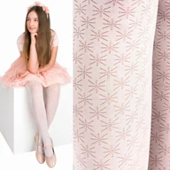 Rajstopy - Rajstopy dziecięce Noviti Alicja 3D białe w kwiatki 30DEN roz.128/134 - miniaturka - grafika 1