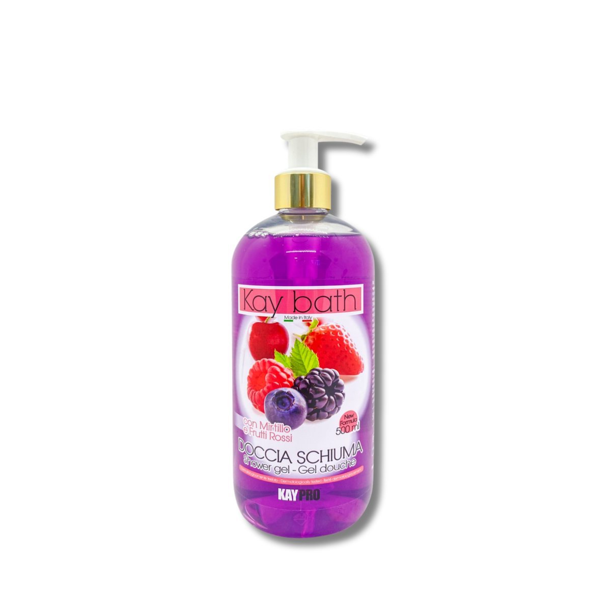 KayPro Kay Bath - Żel Pod Prysznic z Borówką i Czerwonymi Jagodami 500ml