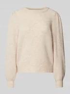 Swetry damskie - Sweter z dzianiny z bufiastymi rękawami model ‘SLFLULU’ - miniaturka - grafika 1