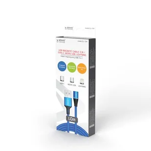 Savio Kabel USB USB Typ C Micro Lighting CL-154 1 m - Kable USB - miniaturka - grafika 1