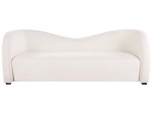Sofa welurowa biała VELTADA - Sofy i kanapy - miniaturka - grafika 1