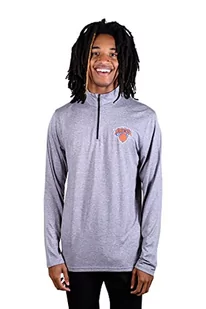 Unk NBA Vlm3138f-am NBA męska koszulka z długim rękawem z zamkiem 1/4 (UK), kolor drużyny (1 szt.), Szary wrzosowy, XL - Koszulki męskie - miniaturka - grafika 1