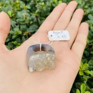 Pierścionki - Pierścionek Agat Brązowo-Czarny Druza Rozmiar 13 - miniaturka - grafika 1