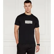 Koszulki męskie - Napapijri T-shirt S-BOX LOGO | Relaxed fit - miniaturka - grafika 1