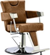 Fotele fryzjerskie - Fotel fryzjerski barberski hydrauliczny do salonu fryzjerskiego barber shop Spurius Barberking - miniaturka - grafika 1