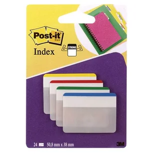 Post-It 3M Zakładki indeksujące do archiwizacji (686-F1), PP, proste, 50,8x38mm, 4x6 kart., mix kolorów 3M-70071425006 - Zakładki indeksujące - miniaturka - grafika 2