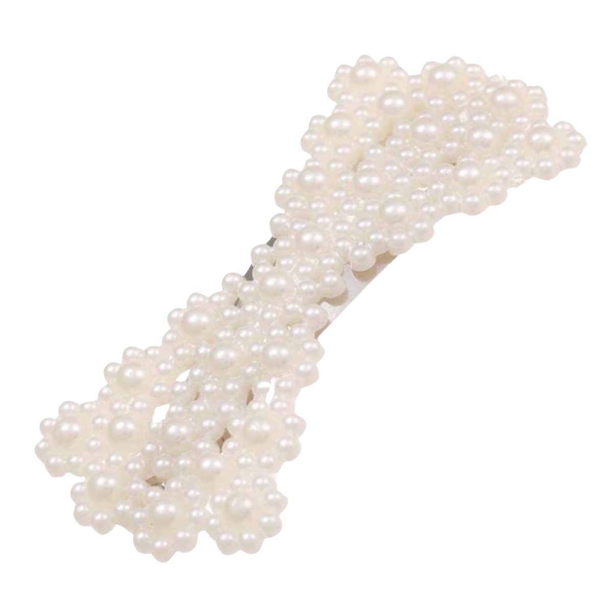 Spinka do Włosów Biała z Ozdobnymi Perłami Subtelna Wsuwka Lekka Efektowna