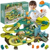 Tory, garaże, parkingi - TOR SAMOCHODOWY Parking Garaż dla aut DINOZAUR autka WYCIĄG DŹWIG stacja - miniaturka - grafika 1