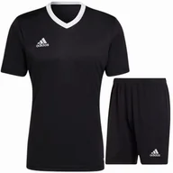 Koszulki męskie - Zestaw Męski Adidas Komplet Czarna Koszulka T-shirt + Spodenki Czarne R Xxl - miniaturka - grafika 1