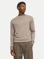Swetry męskie - Jack&Jones Sweter Merino 12216817 Szary Regular Fit - miniaturka - grafika 1