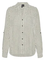 Koszule damskie - Vero Moda Koszula w kolorze beżowym - miniaturka - grafika 1