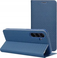 Etui i futerały do telefonów - Kabura LUNA Book Carbon do XIAOMI Redmi Note 14 PRO 5G / 14 PRO PLUS 5G niebieski - miniaturka - grafika 1