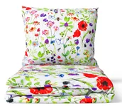 Pościel - Komplet pościeli bawełnianej 160x200 +2x 70x80 gruba polska polne kwiaty - miniaturka - grafika 1