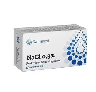 Salinmed NaCl 0,9% Sól Fizjologiczna 50 Ampułek po 5 ml - Przeziębienie i grypa - miniaturka - grafika 1