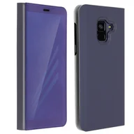 Etui i futerały do telefonów - Etui z klapką, lustrzane etui do Samsunga Galaxy A8, stojące etui – fioletowe - miniaturka - grafika 1