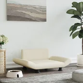 Legowiska dla psów - Legowisko dla psa, kremowe, 70x45x28 cm, sztuczna skóra Lumarko! - miniaturka - grafika 1