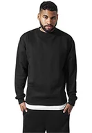 Swetry męskie - Urban Classics Męska bluza Crewneck sweter, czarna (Black 0007), duża - miniaturka - grafika 1