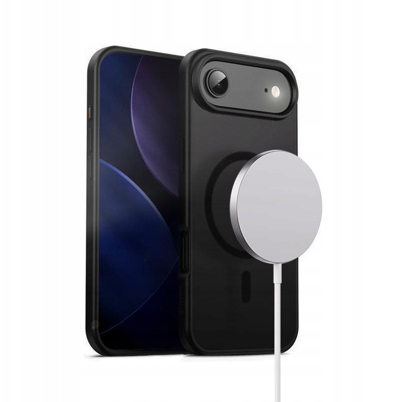 Crong Hybrid Frost MAG Cover - Etui MagSafe iPhone 17 Air czarny