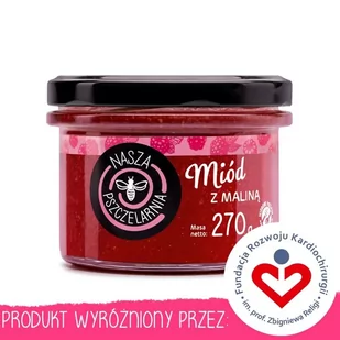 Miód z maliną Nasza Pszczelarnia 270g - Miód - miniaturka - grafika 1