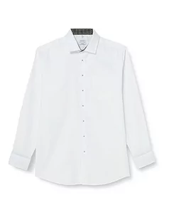 Seidensticker Męska koszula z długim rękawem Regular Fit, biały, 39 - Koszule męskie - miniaturka - grafika 1