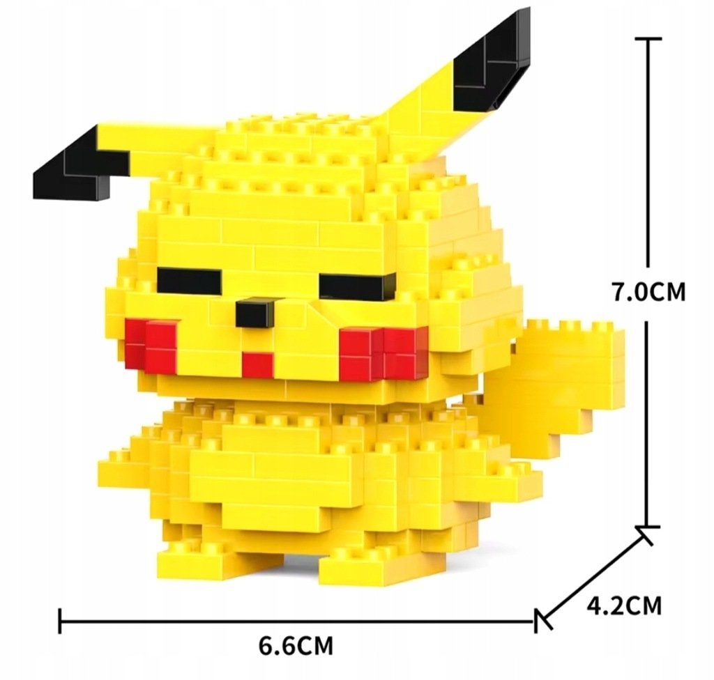 Klocki Pikachu Pokemon pokemony śmieszny prezent