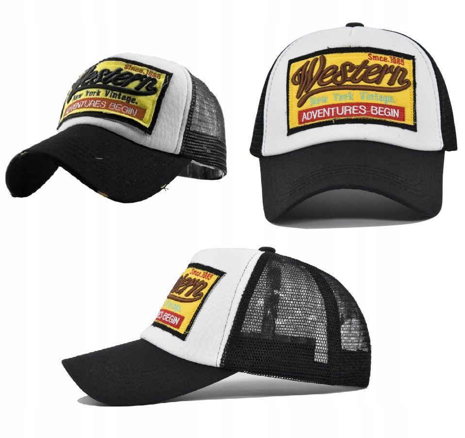 WYSOKA CZAPKA Z SIATKĄ TRUCKER CAP USA HIPHOP SWAG