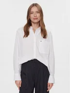Koszule damskie - Tommy Hilfiger Koszula Essential WW0WW41410 Biały Regular Fit - miniaturka - grafika 1