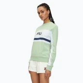 Bluzy damskie - Bluza damska FILA Lishui smoke green/bright white - miniaturka - grafika 1