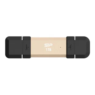 Dysk zewnętrzny ssd silicon power ds72 1tb usb-a usb-c 1050/850 mb/s złoty SP001TBUC3S72VPG - Dyski SSD - miniaturka - grafika 1