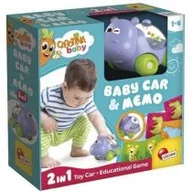Zabawki interaktywne dla dzieci - Carotina baby Hipopotam Samochodzik i gra pamięciowa 102273 LISCIANI - miniaturka - grafika 1