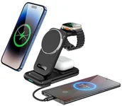 Ładowarki do telefonów - Szybka ładowarka indukcyjna 15W bezprzewodowa 4w1 do iPhone IWatch AirPods - miniaturka - grafika 1
