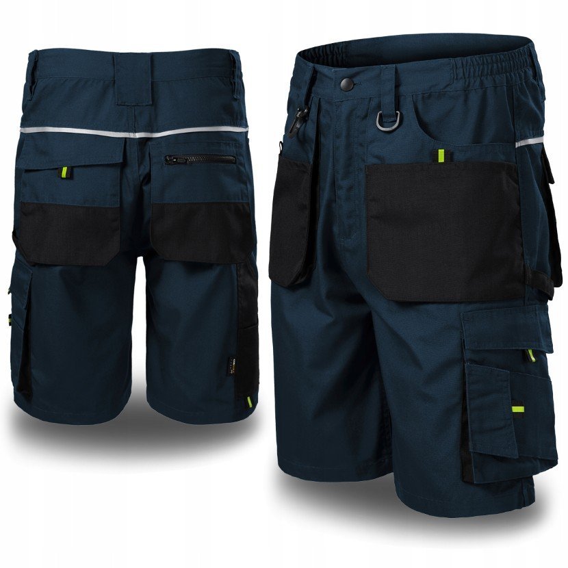 KRÓTKIE SPODENKI MĘSKIE SPODNIE ROBOCZE BOJÓWKI MOCNE CORDURA SZORTY BHP