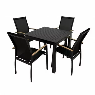 EXPERT WOOD antracyt - komplet wypoczynkowy aluminiowy 4+1 - Meble ogrodowe - miniaturka - grafika 1