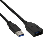 Kable USB - Kabel USB InLine USB-A - USB-A 2 m Czarny B-35620 - miniaturka - grafika 1