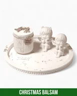 Świece - Zestaw Świąteczny Świetlisty Spokój - 4 elementy - 2 Aniołki - Podstawka - Świeca Sojowa o Zapachu Christmas Balsam - miniaturka - grafika 1