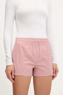 Columbia szorty outdoorowe Boundless Trek Active kolor różowy wzorzyste high waist 2073124 - Spodnie sportowe damskie - miniaturka - grafika 1